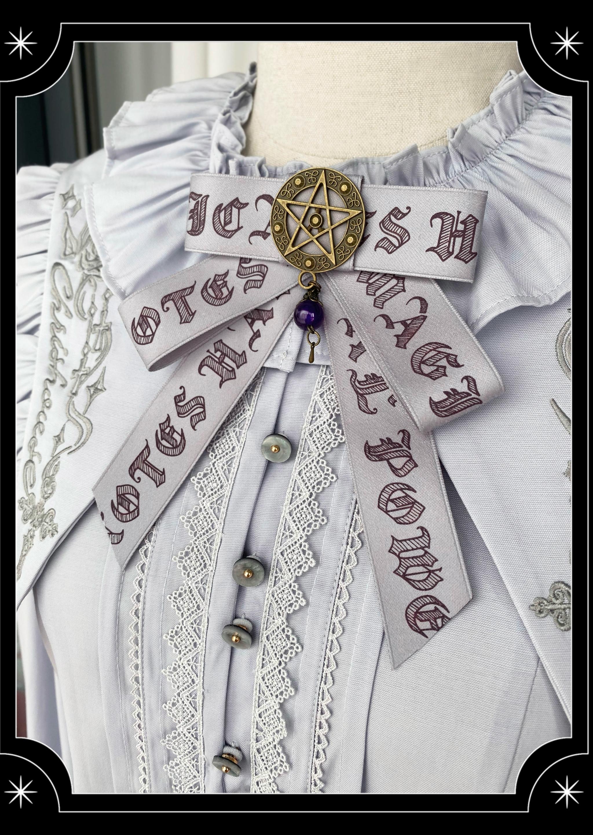 Chris House Lolita - Witch Notes - Gothic Loliat Embroidered Dress Suit, Cross and Rose Print 44096:795111