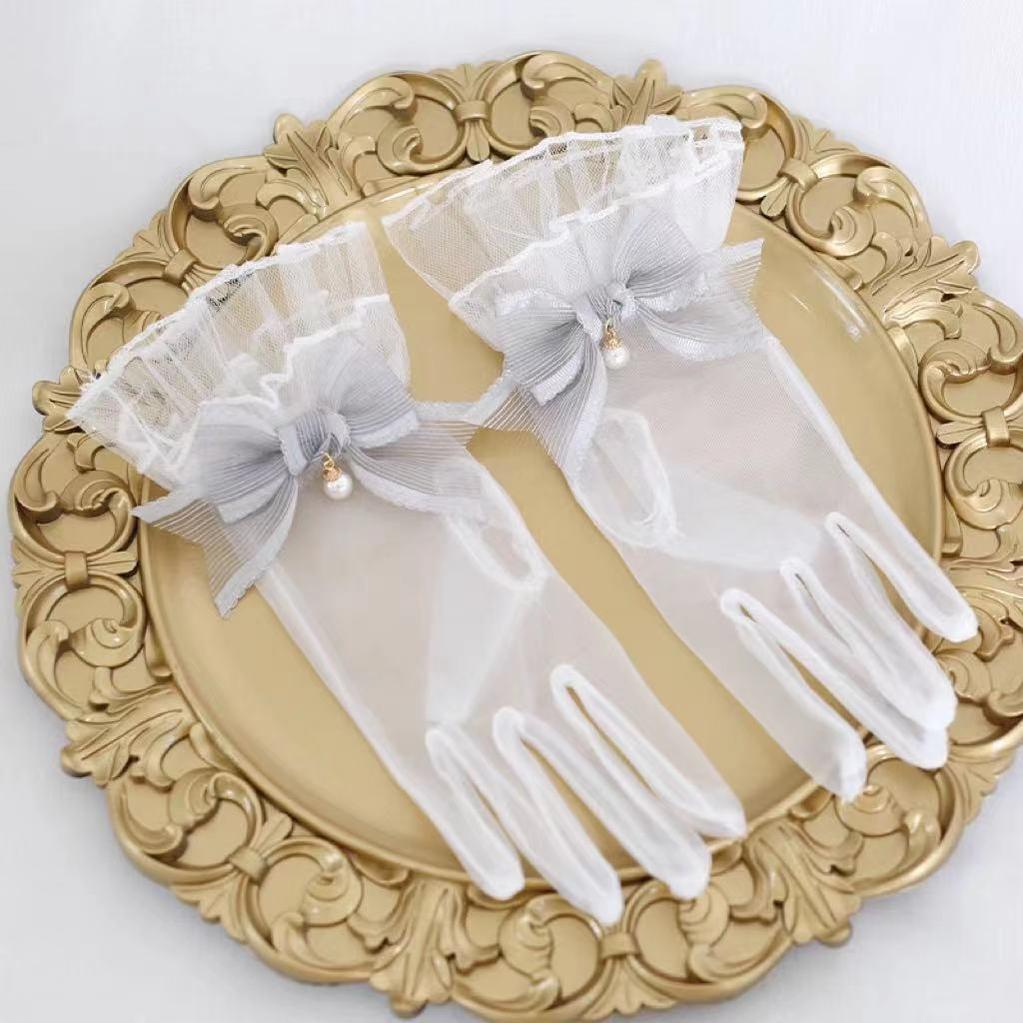 Elegant Lolita Bow Gloves Retro Lolita Lace Glove – 42Lolita