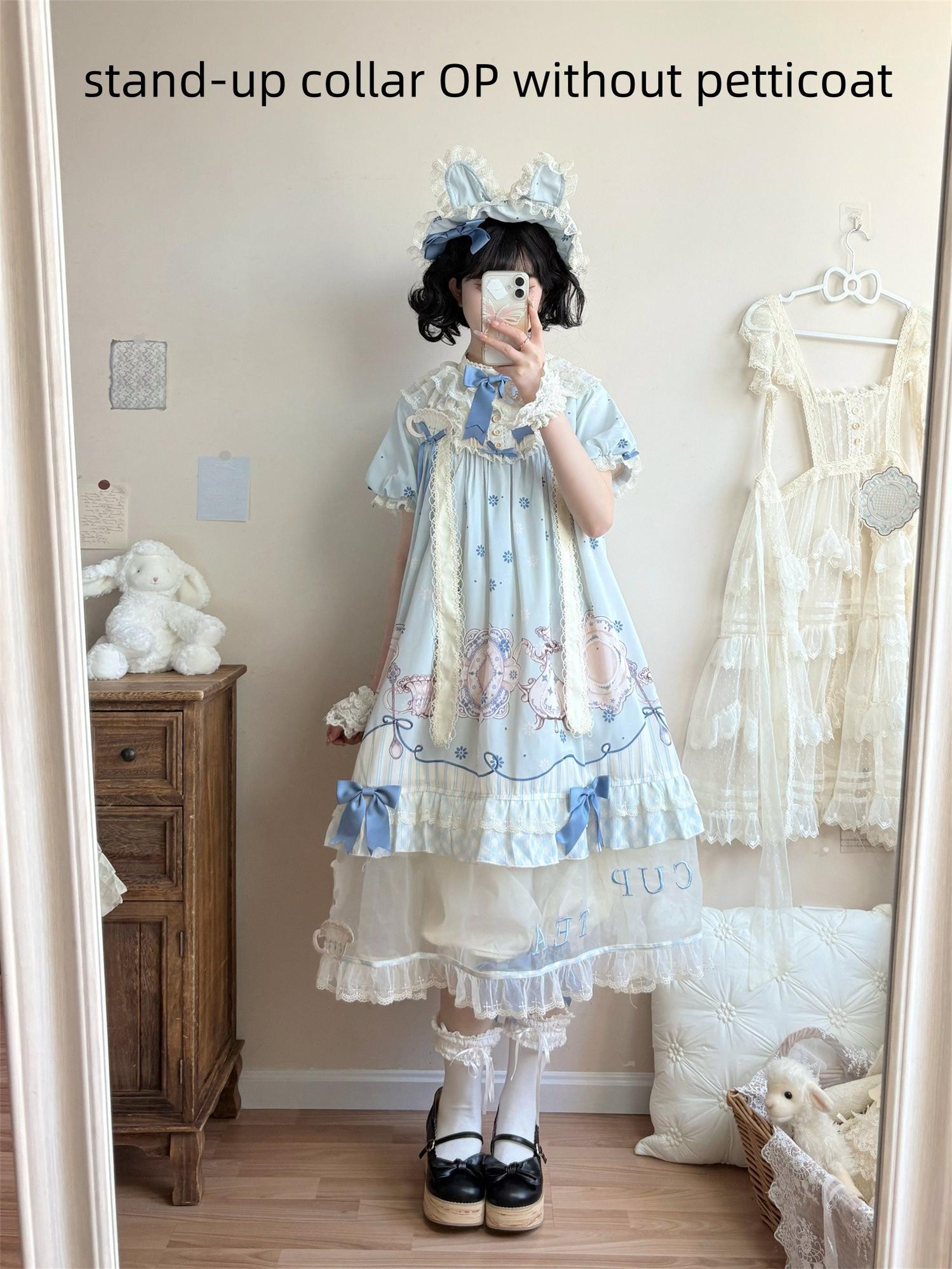 Uncle's Workshop - Veronica Spring Tea - Plate Printed Sweet Lolita Dress