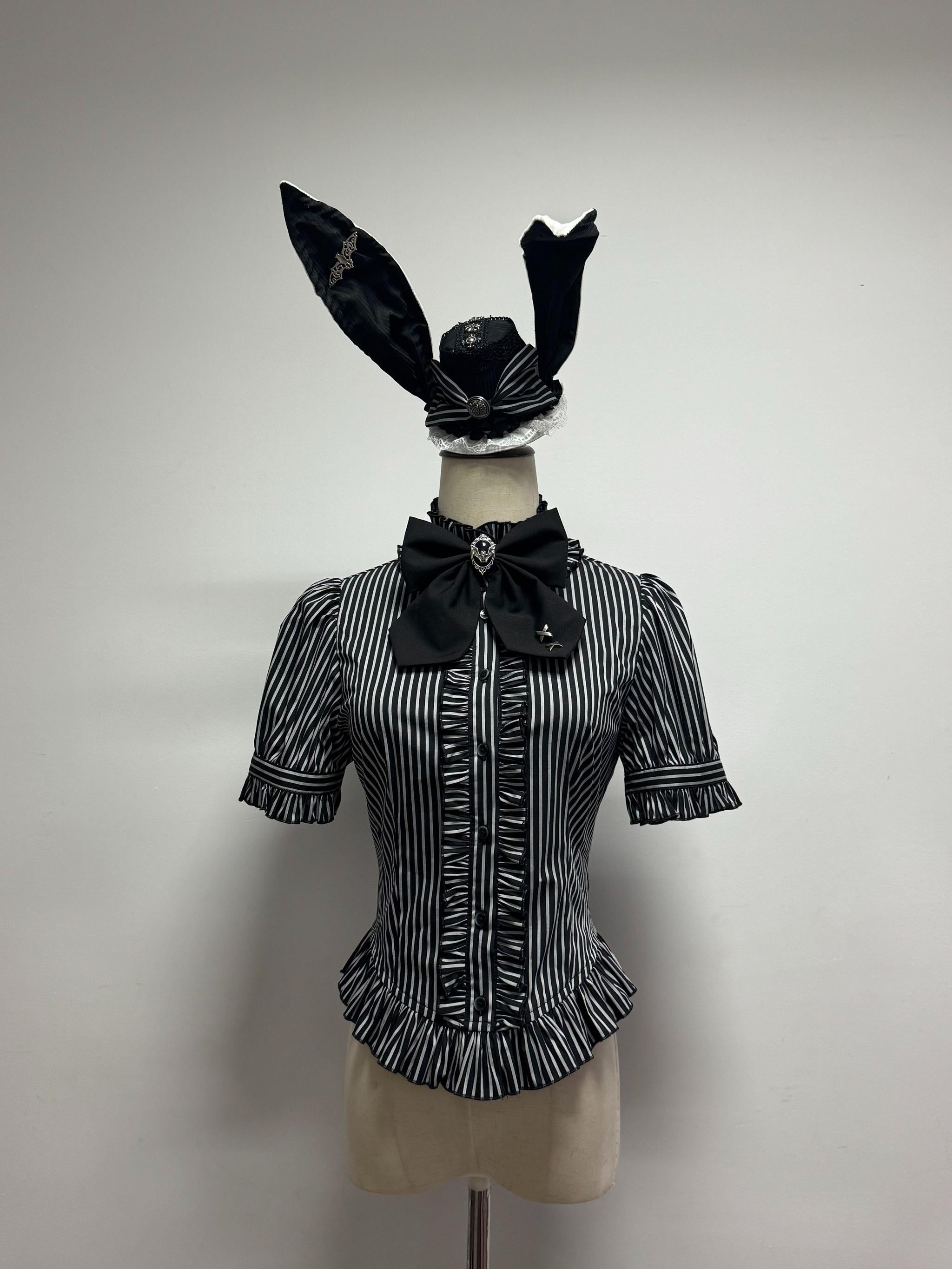 Dark Lord - Gothic Lolita Striped JSK Set, Skull Print 44837:825305