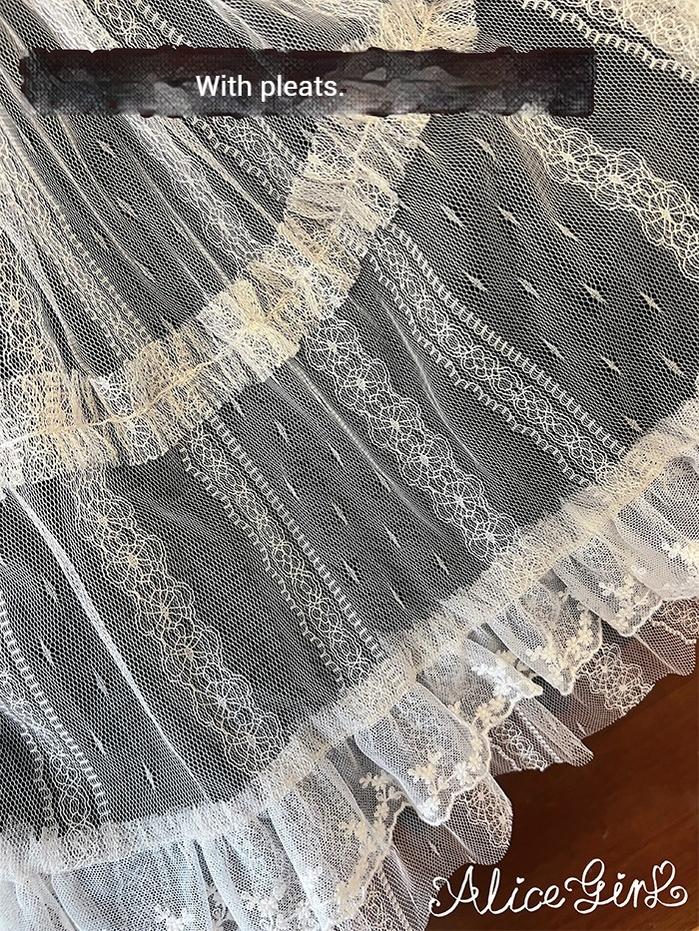 Alice Girl~Elegant Lolita Embroidered Apron with Adjustable Strap 42988:761135