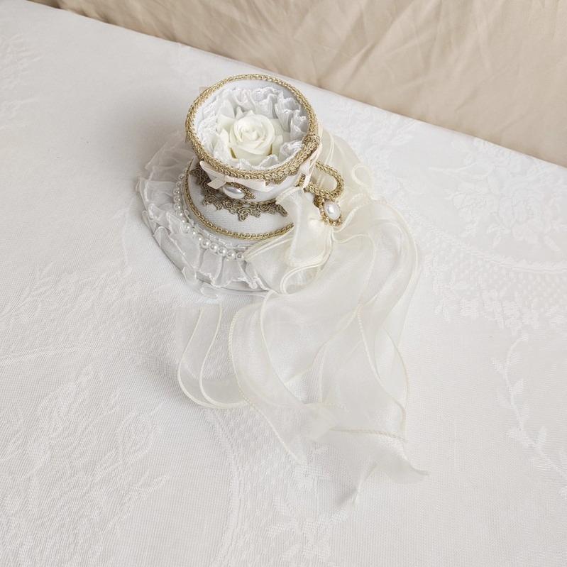 Day Dream - Rococo Style Romantic Lolita Cup-shape Hat beige white