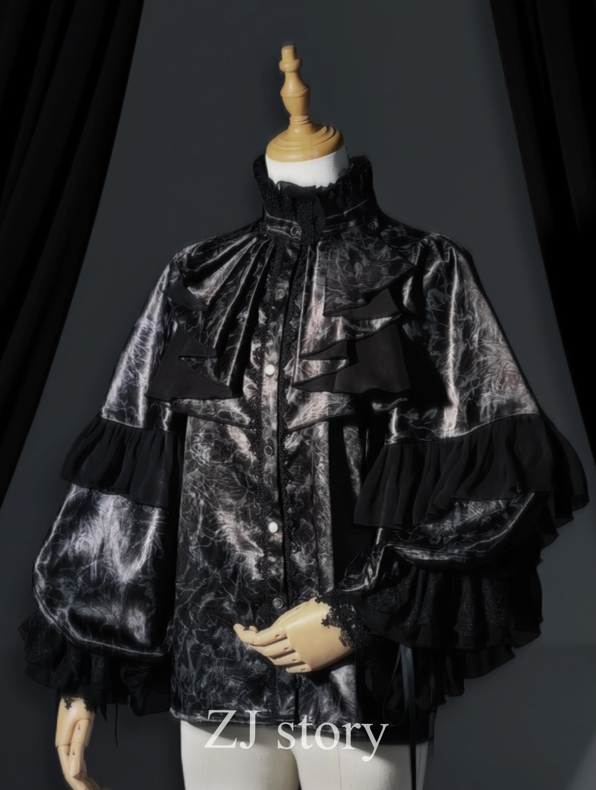 Dragon Bone Cemetery - Gothic Lolita Long Sleeve Blouse