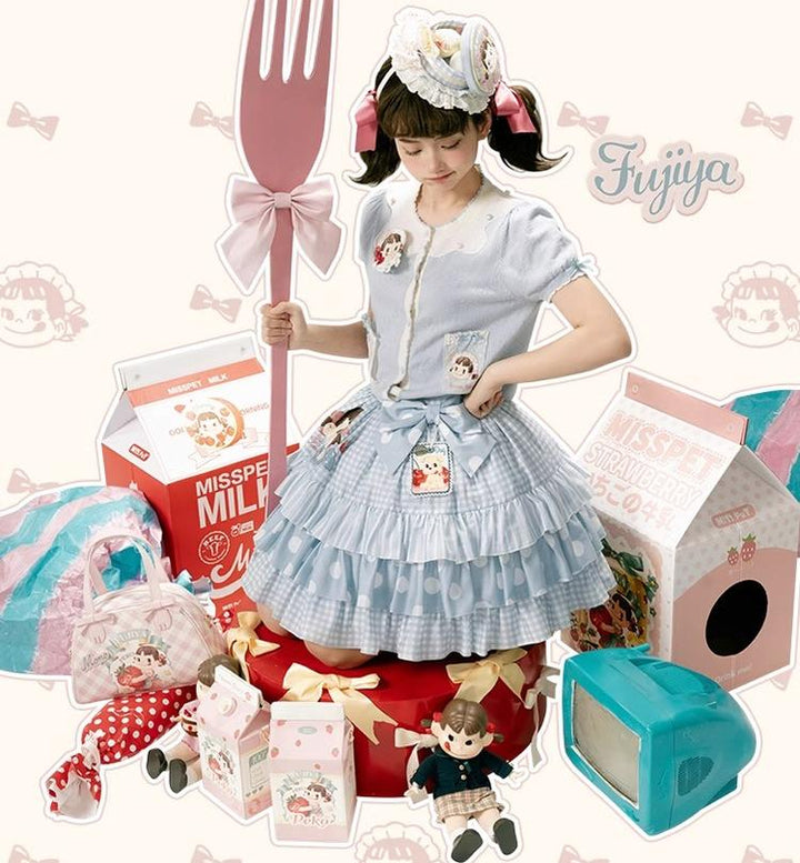 Summer Fairy~IP Collab Kawaii Lolita Dresses OP Home Wear Salopette Cardigan SK   