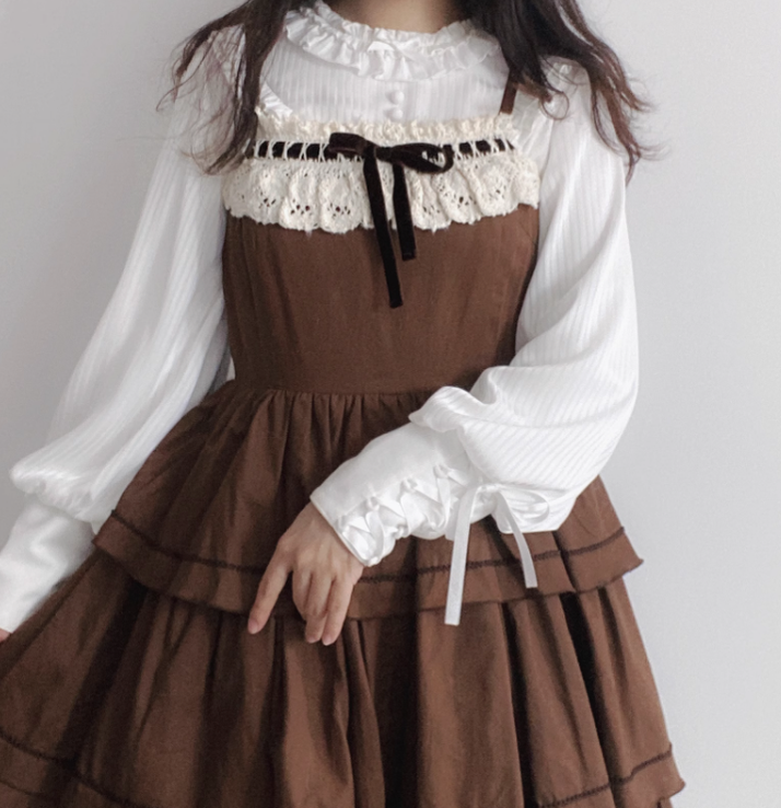 Little Dipper~Elegant Lolita Mutton Sleeve Blouse Multicolors   