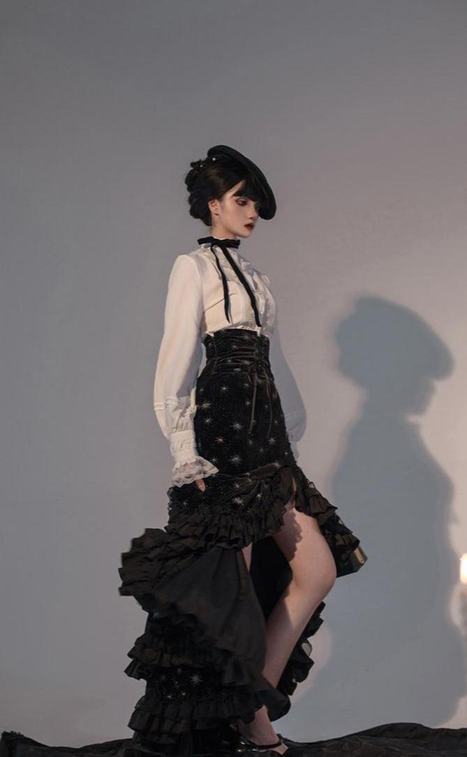 Atlantis - Gorgerous Classic Lolita Star Velvet JSK & Corset Skirt Set 45514:852584