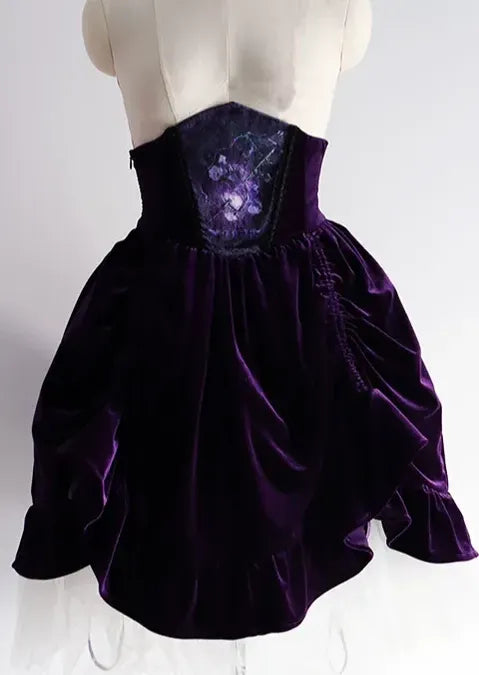 Stellar Orbit Cathedral - Gothic Lolita Hime Sleeve Blouse & Corset & Mamian Skirt Set (L M S XS) 45901:867474