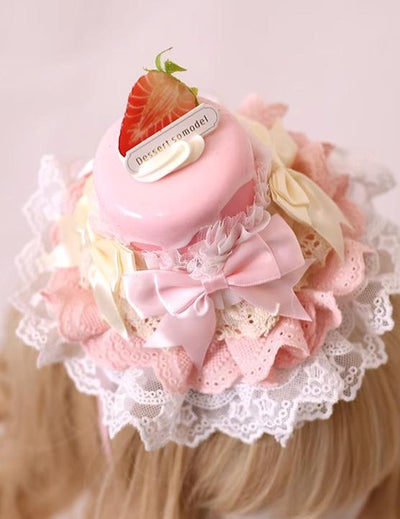 Xiaogui~Sweet Lolita Hair Clip Antony Cake Small Top Hat   