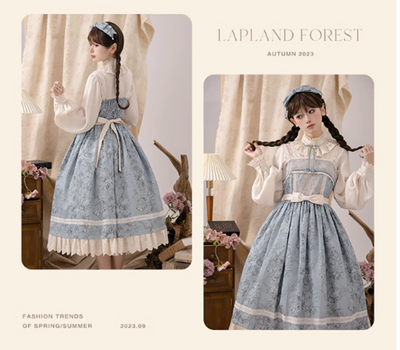 (Buyforme)NyaNya~ Lapland Forest~ Lolita Elegant Vintage Floral JSK OP Dress   
