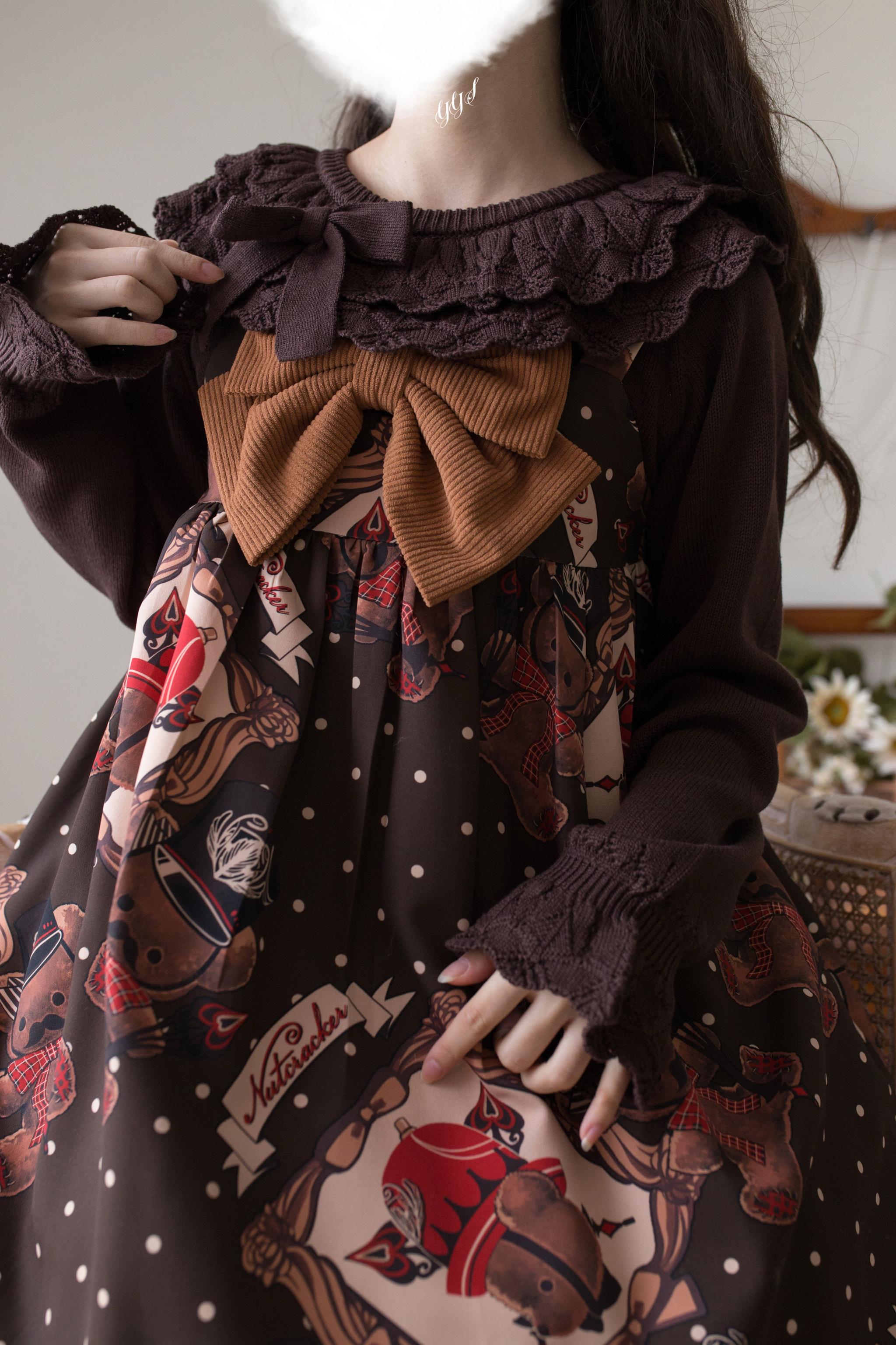 MIST - Nana - Sweet Lolita Sweater, Detachable Bow 44201:798385