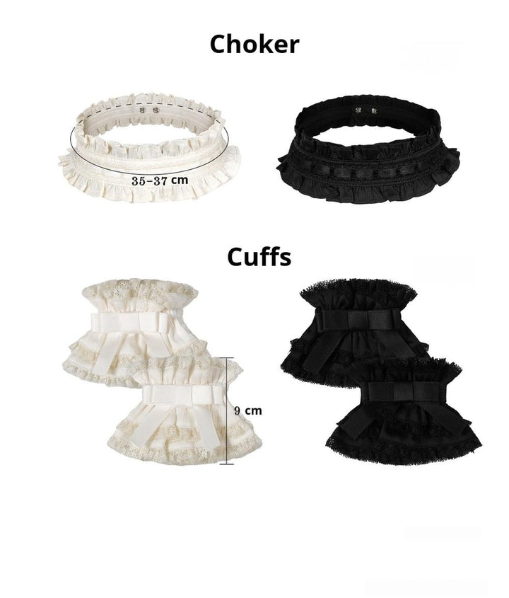 Kuroya~Dreamcatcher~Twin Lolita OP Set Bunny & Kitty Inspired Dress Suit 42987:761335