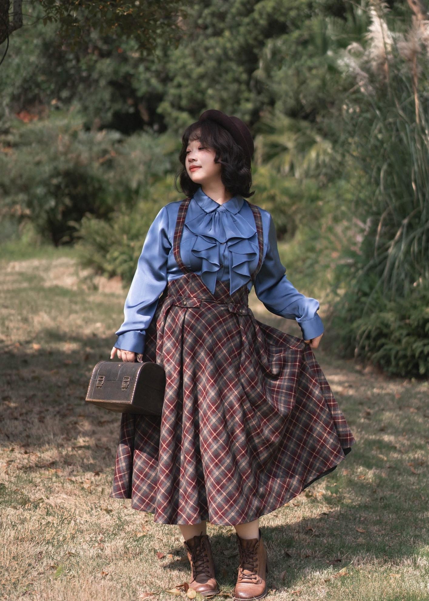 Forest Wardrobe - Forest Dew - Elegant Lolita Slim Fit Shirt, Detachable Jabot 44189:798269