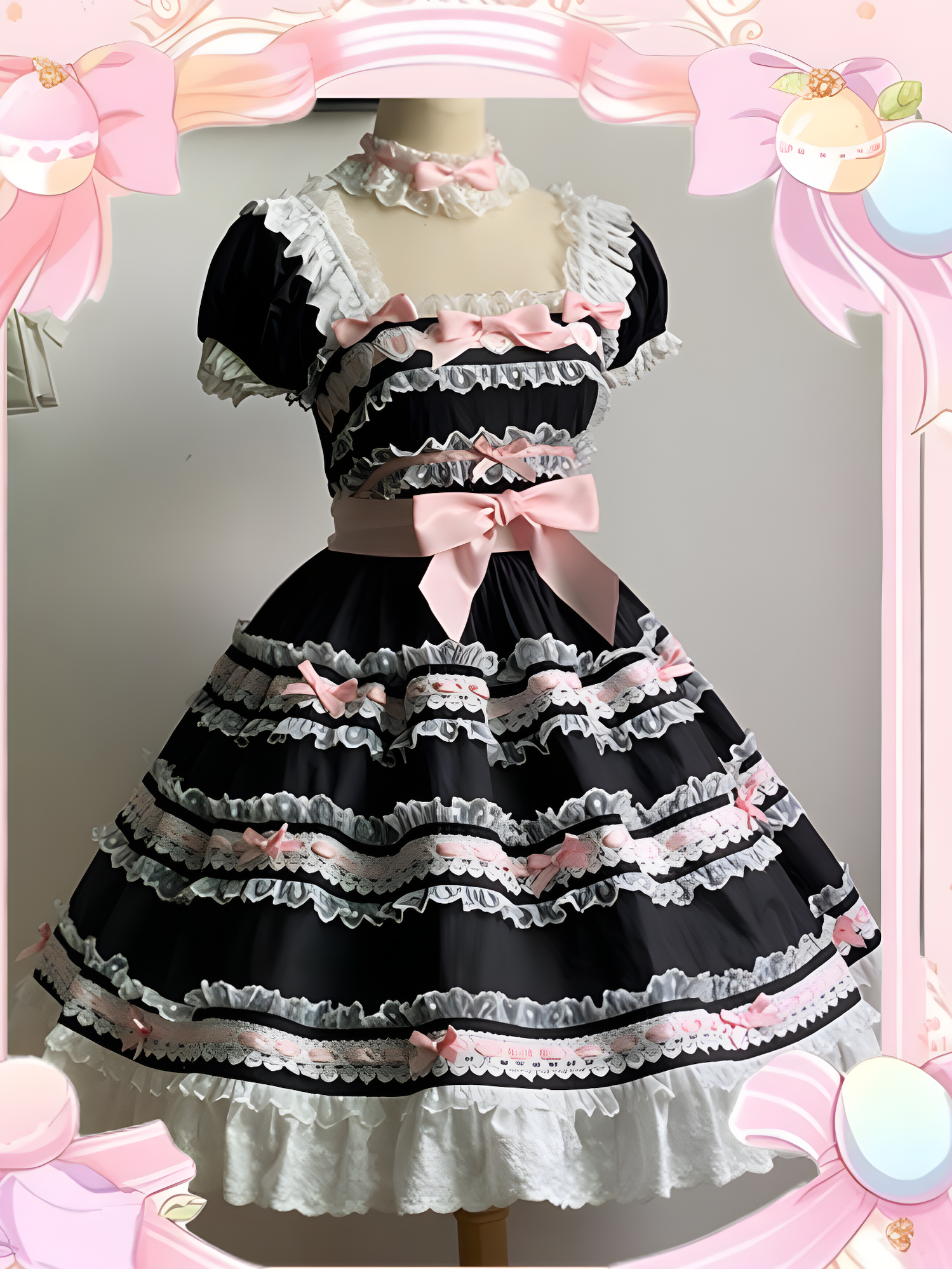 NanShengGe - Love Ice Cream - Sweet Lolita OP Dress Plus Size Multicolor