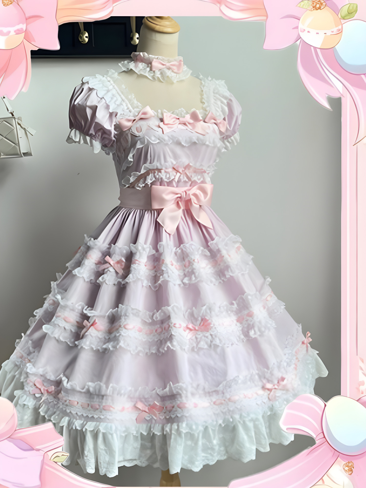 NanShengGe - Love Ice Cream - Sweet Lolita OP Dress Plus Size Multicolor