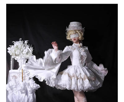 Forest Fluorescent Carps~Black Lady~Gothic Lolita JSK Dress Set   