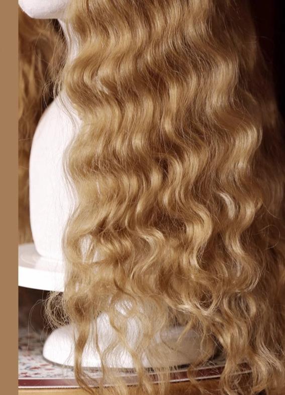 Mabuxi~Princess Diary~Golden Brown Lolita Wig Sheep Curls Long Romantic Wig 40476:670206