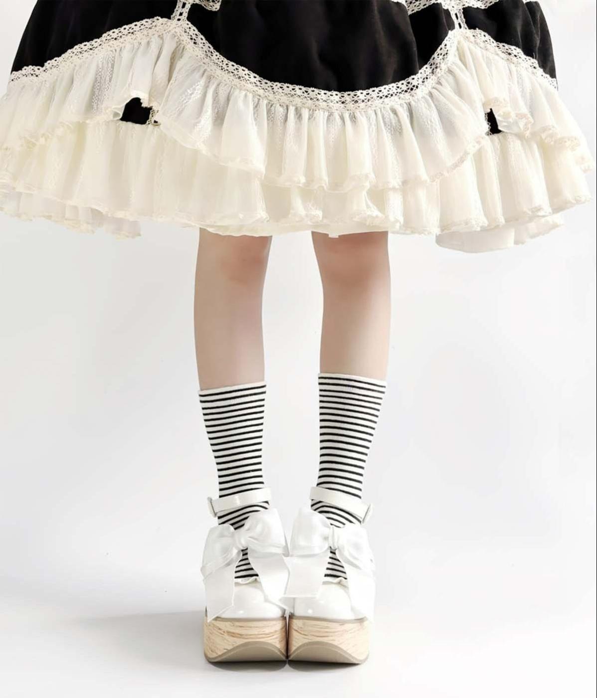 MODO - Shaking Platform - Kawaii Lolita Platform Heels Shoes, Detachable Bow 43860:787742