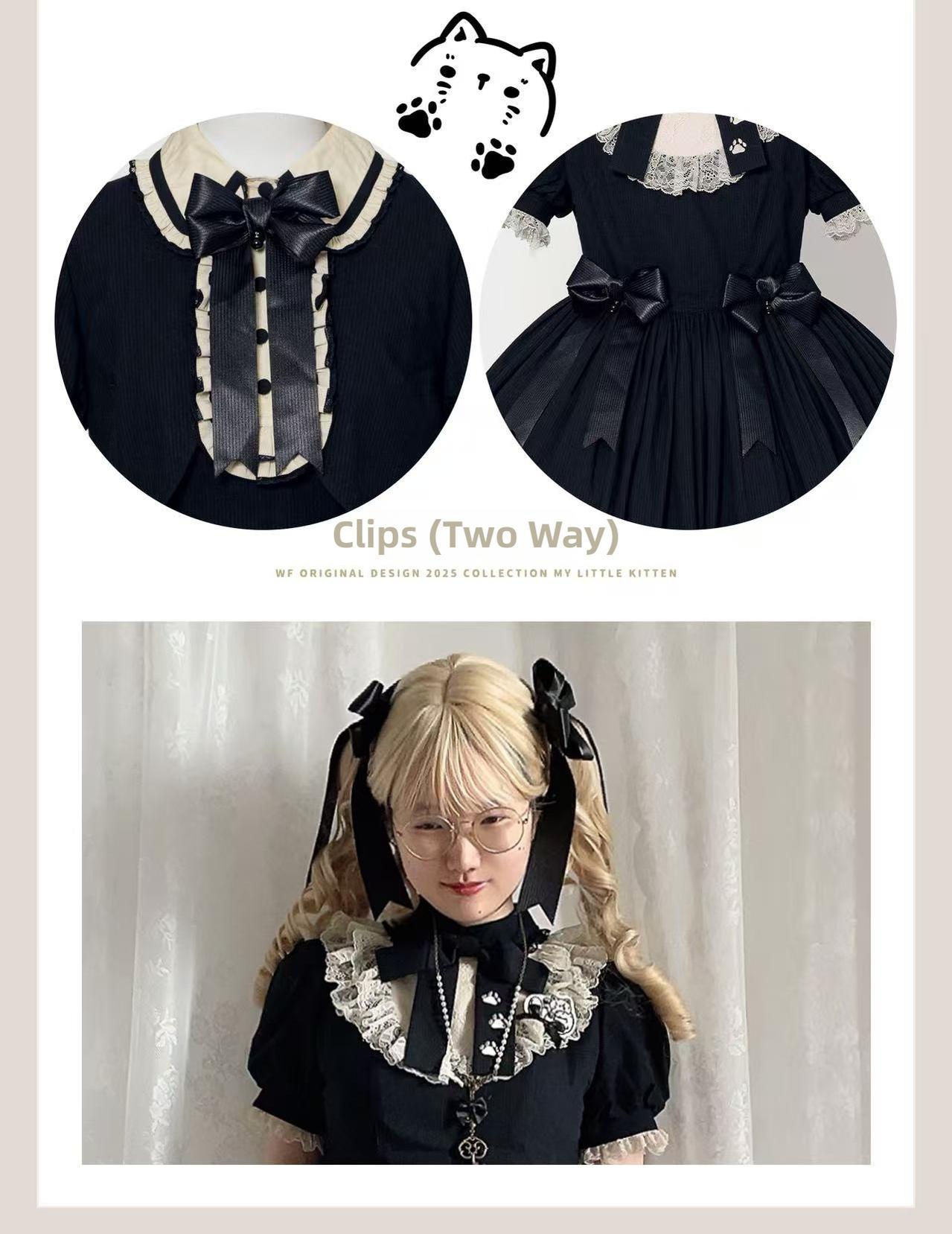 MEEKWIND - My Little Kitten - Doll-Like Lolita OP, Detachable Waist Ties 44223:799026