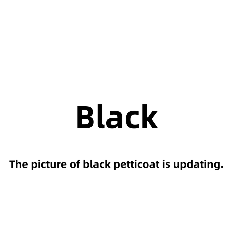 WangYan&Summer - Cotton Lolita Petticoat, Embroiodered Lace Black - Version 1 Length - 17.7" (45 cm)