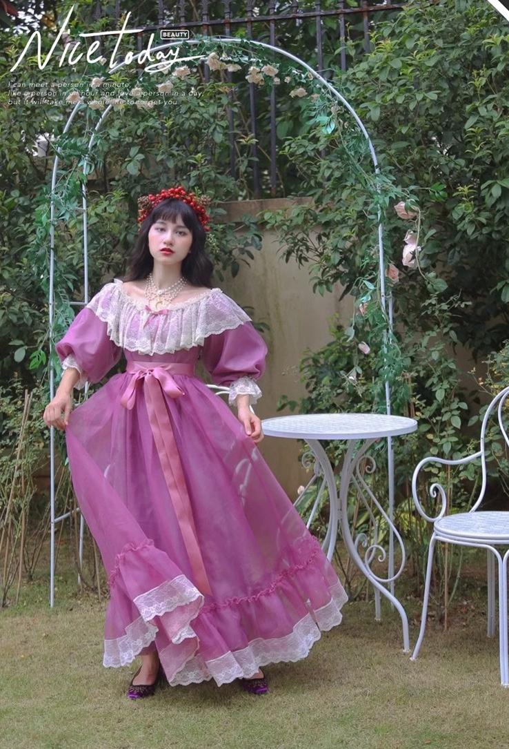 (BFM)Mu Qiao~Wuthering Heights~Vintage Lolita OP Dress Victorian Princess Dress   