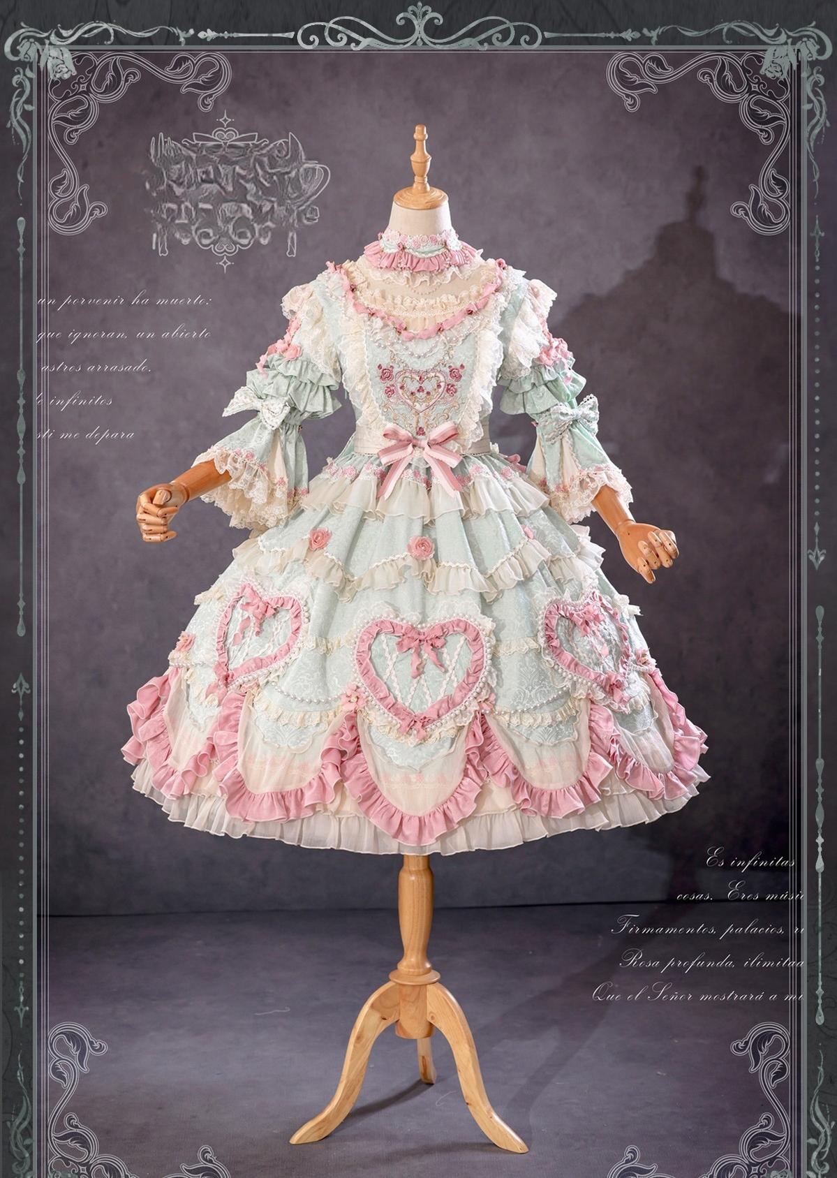 Bramble Rose - Antique Cake - Vintage Lolita OP Princess Dress Gorgeous Lolita Outfit 41536:701678