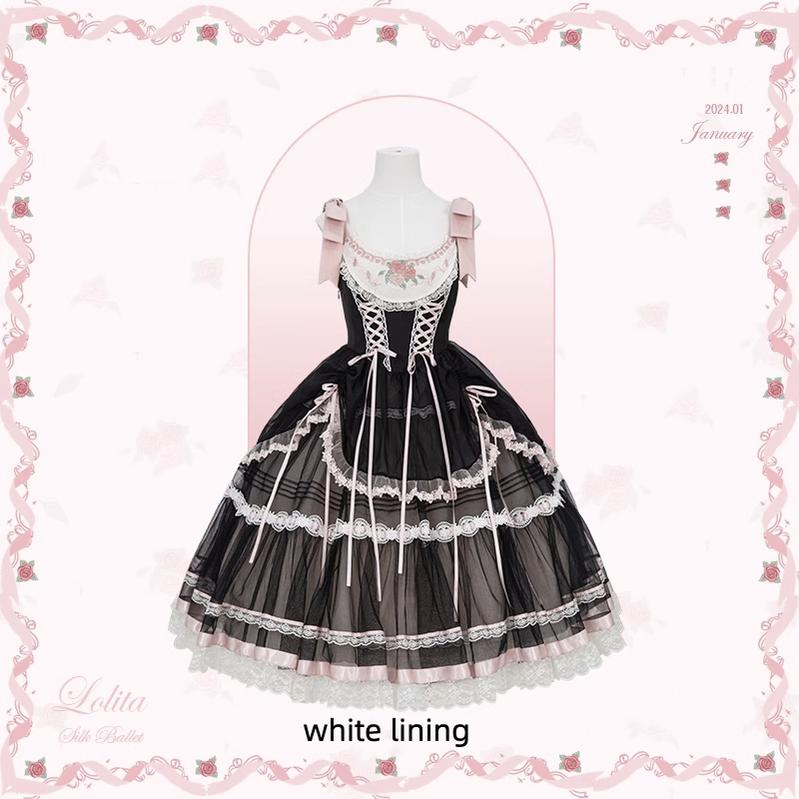 Flower and Pearl Box~Silk Ballet~Wedding Lolita JSK Dress Princess Bridal Dress