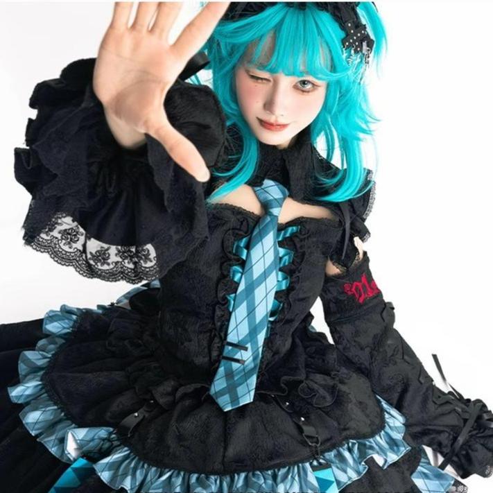 Confession Balloon~IP Collab Gothic Lolita Dress Set 38548:590094