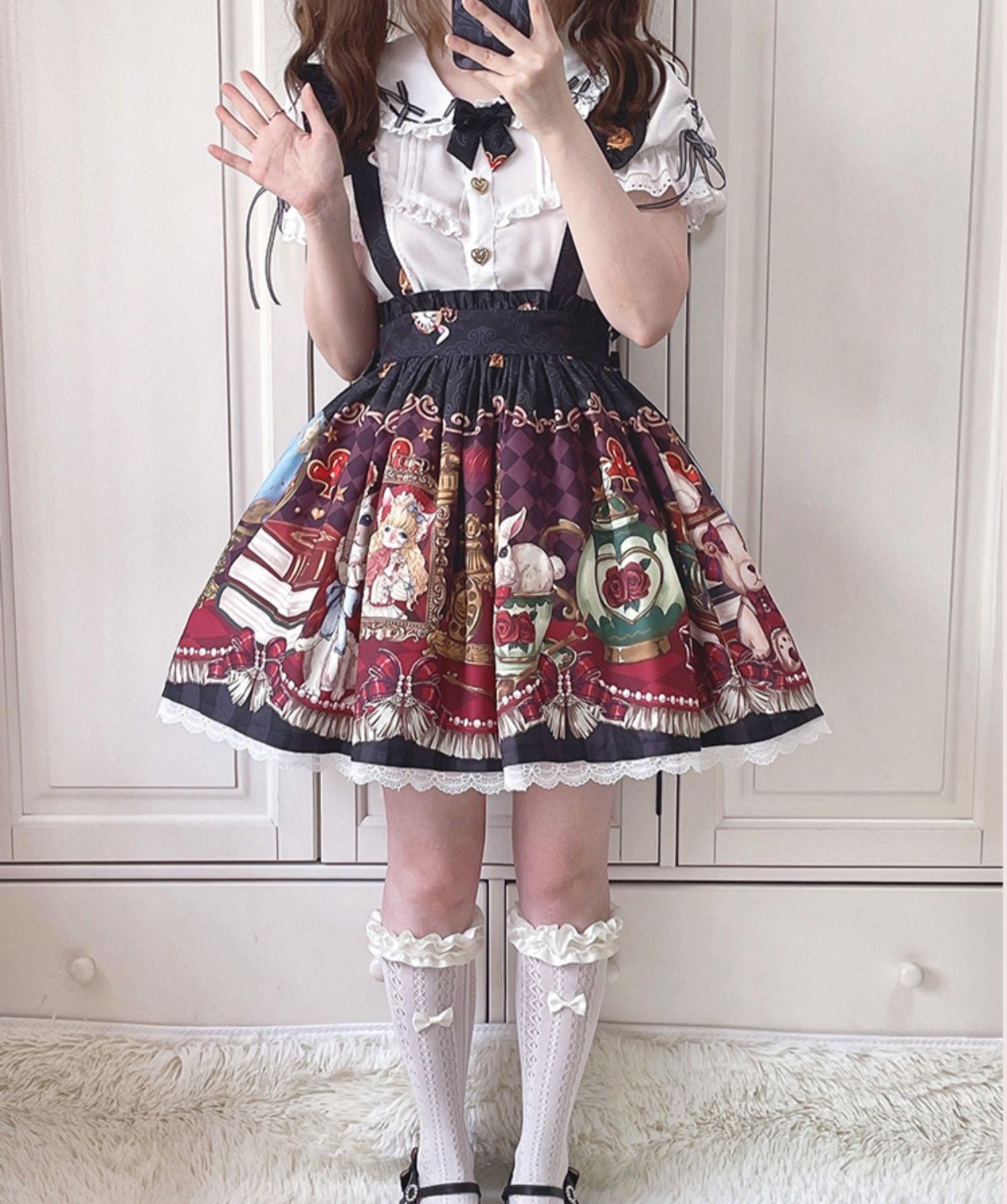 (BFM)Ocelot~Crown Bear~Kawaii Lolita SK Daily Chiffon Skirt 33388:415726