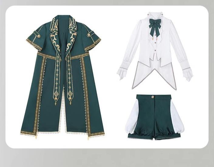 Letters from Unknown Star - Divine Envoy - Ouji Lolita Shorts Suit Military Lolita Coat and Shirt Coat + Shirt + Shorts S