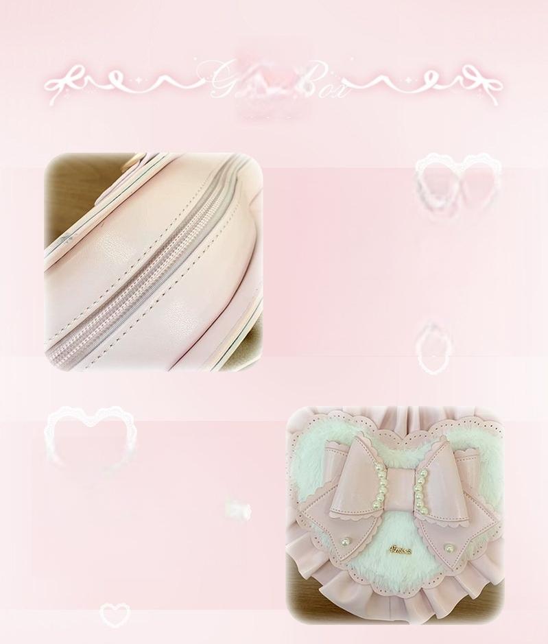 Small Gift Box - Sweet Lolita Heart Handbag, Bow Accent 44535:811748