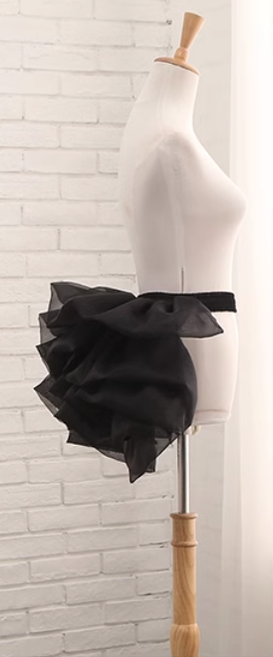 Manyiluo - Elegant Lolita Boneless Yarn Adjustable Pannier black