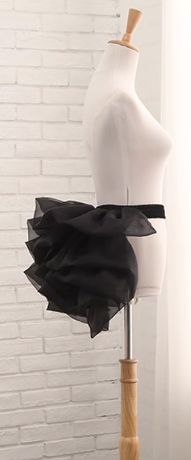Manyiluo~Elegant Lolita Boneless Yarn Adjustable Pannier black  
