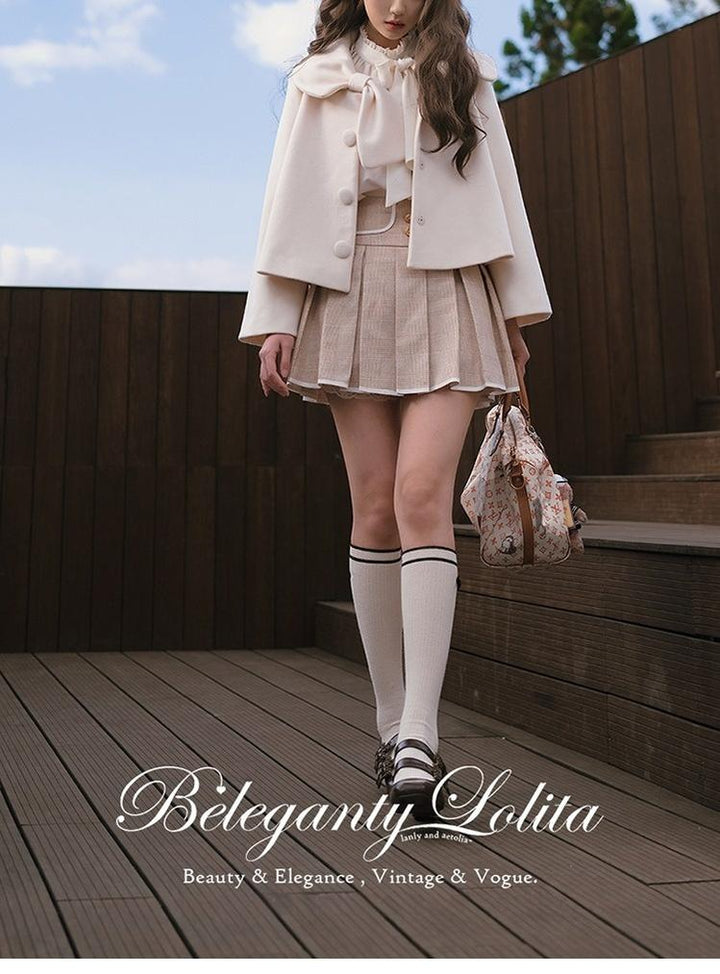 Beleganty~Annie~Retro Lolita Short Coat Woolen Bell Sleeve Outwear   