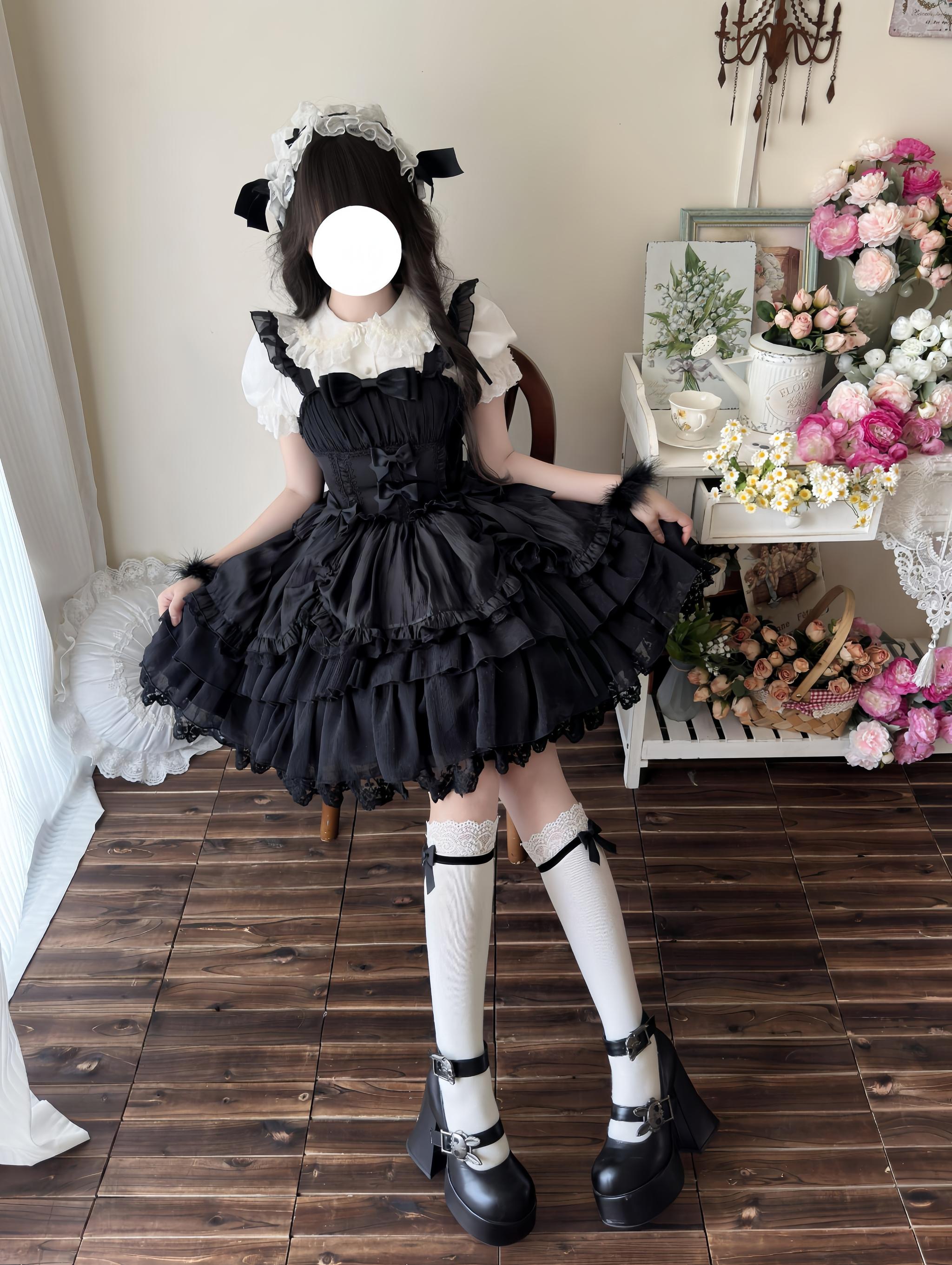 Love of Rebirth - Sweet Lolita JSK Dress, Tiered Hem 44864:826829