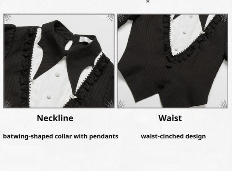 With PUJI - Night Talk - Gothic Lolita Skirt Dress Set, Batwing-shaped Accents 44188:797795