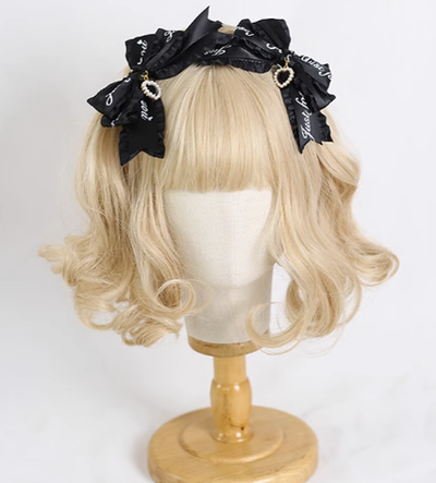 Xiaogui~Sweet Lolita Ribbon Bow Hair Clips   
