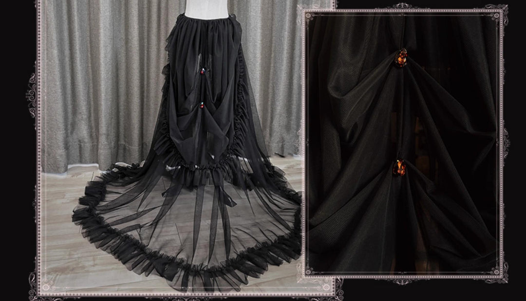 (BFM)Caged Bird Hotel~Reborn Ancient God~Gothic Lolita Shirt Lolita Skirt Set   