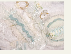 Mieye~Elegant Lolita Bonnet Cuffs Hairclip Accessories Multicolors   