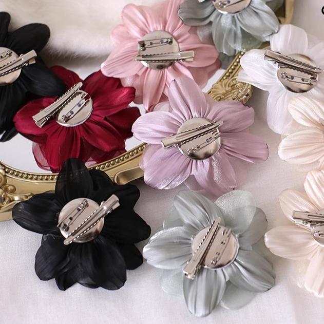 Xiaogui - Elegant Lolita Headdress Organza Flower Hairpin