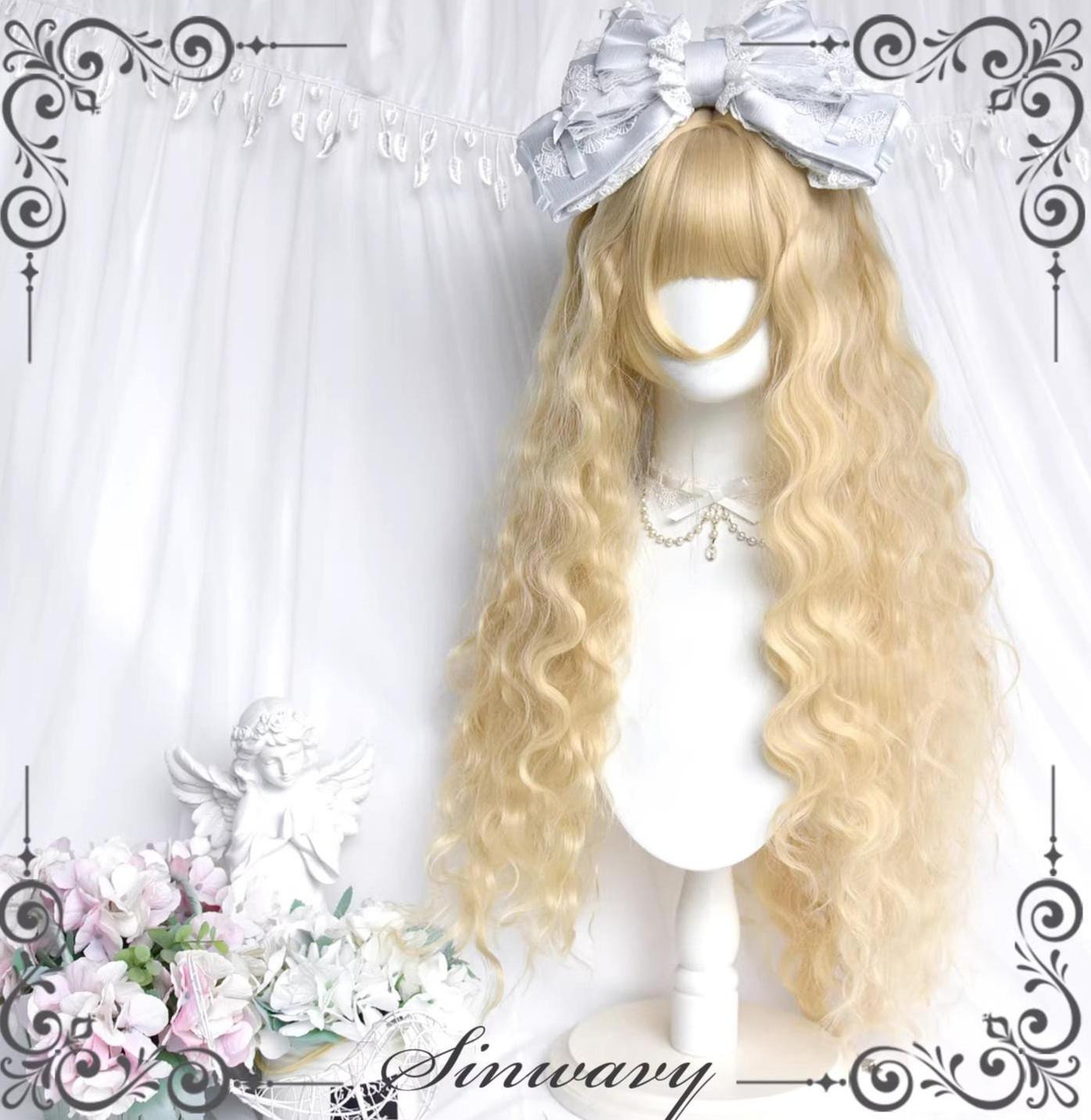 Doll-like Lolita Long Curly Wig, Comic Sideburns