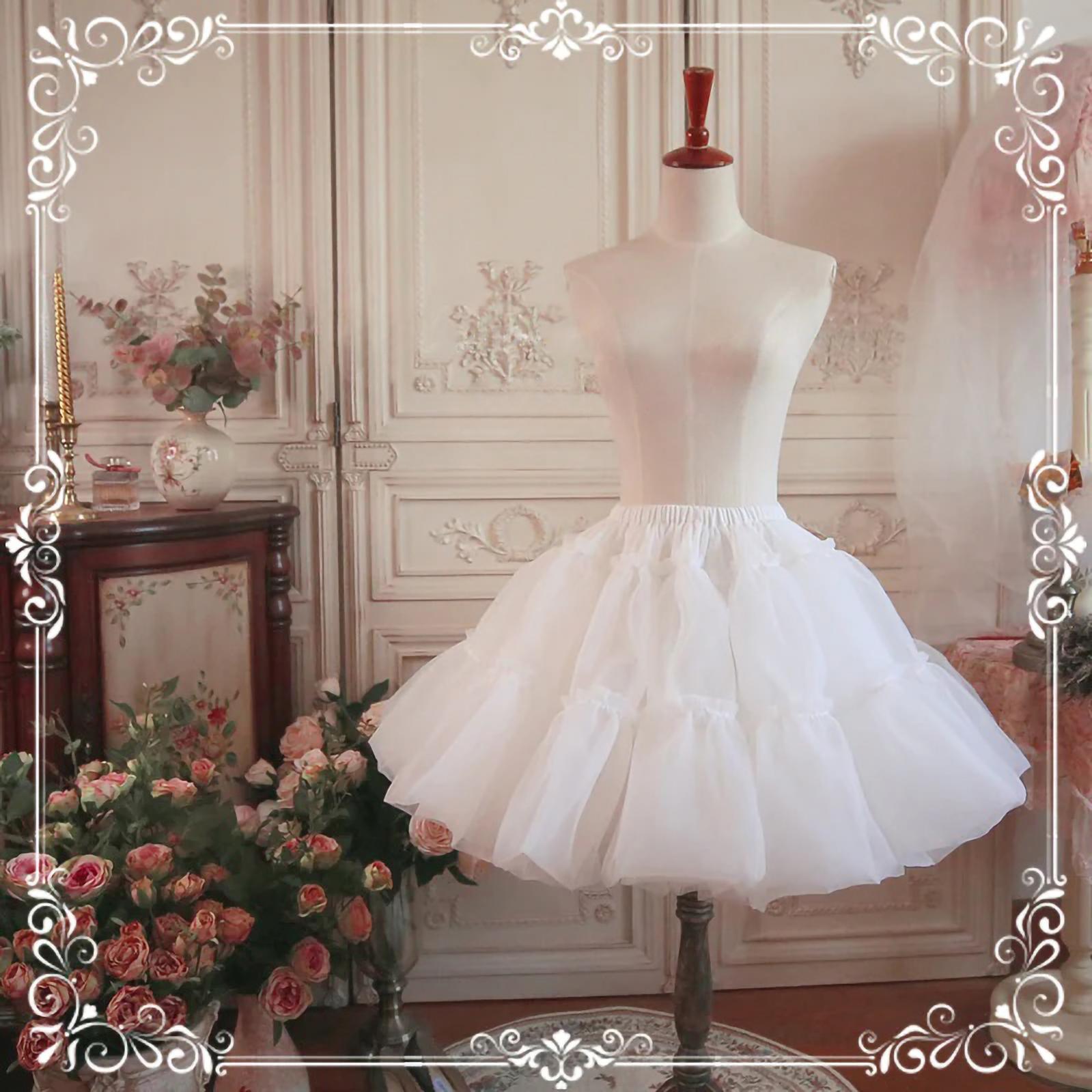 Aurora&Ariel - Plus Size Lolita Puffy Petticoat | 18" (45cm) Length, Cotton Lining