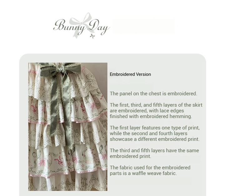 Mewroco~Daily Bunny~Classic Lolita JSK Dress with Bunny Prints