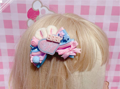 Pretty Girl Lolita~Sweet Lolita Pink-blue Accessories a pair of lollypop hair pins  