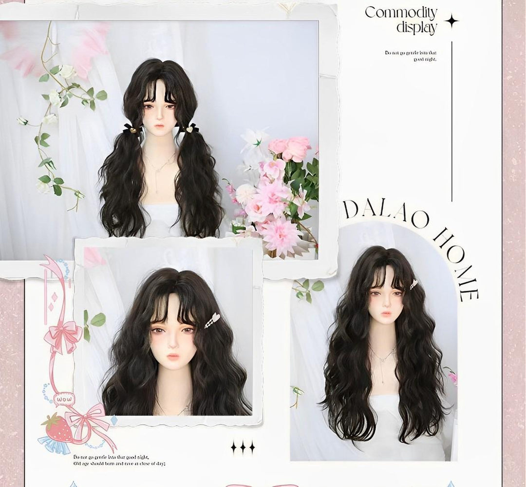 Dalao Home~Fallen~Lolita Curly Wigs Wool Roll Long Hair   