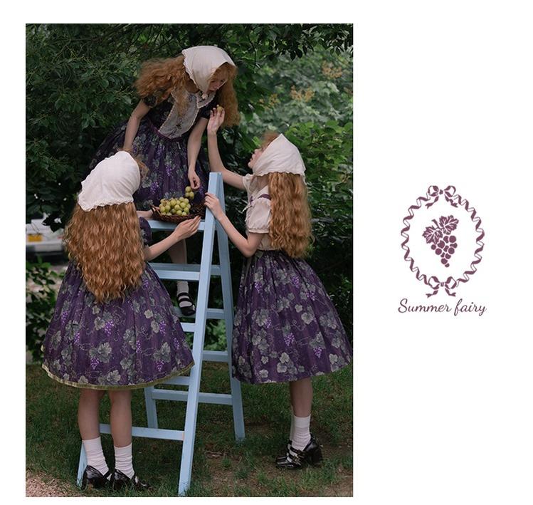 (BFM)Summer Fairy~Sweet Lolita OP Dress Daily Short Sleeve Shirt SK   
