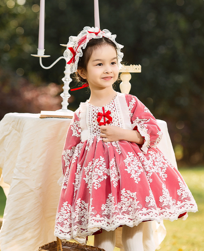 Winter New Padded Kid Lolita Puffy Dress   