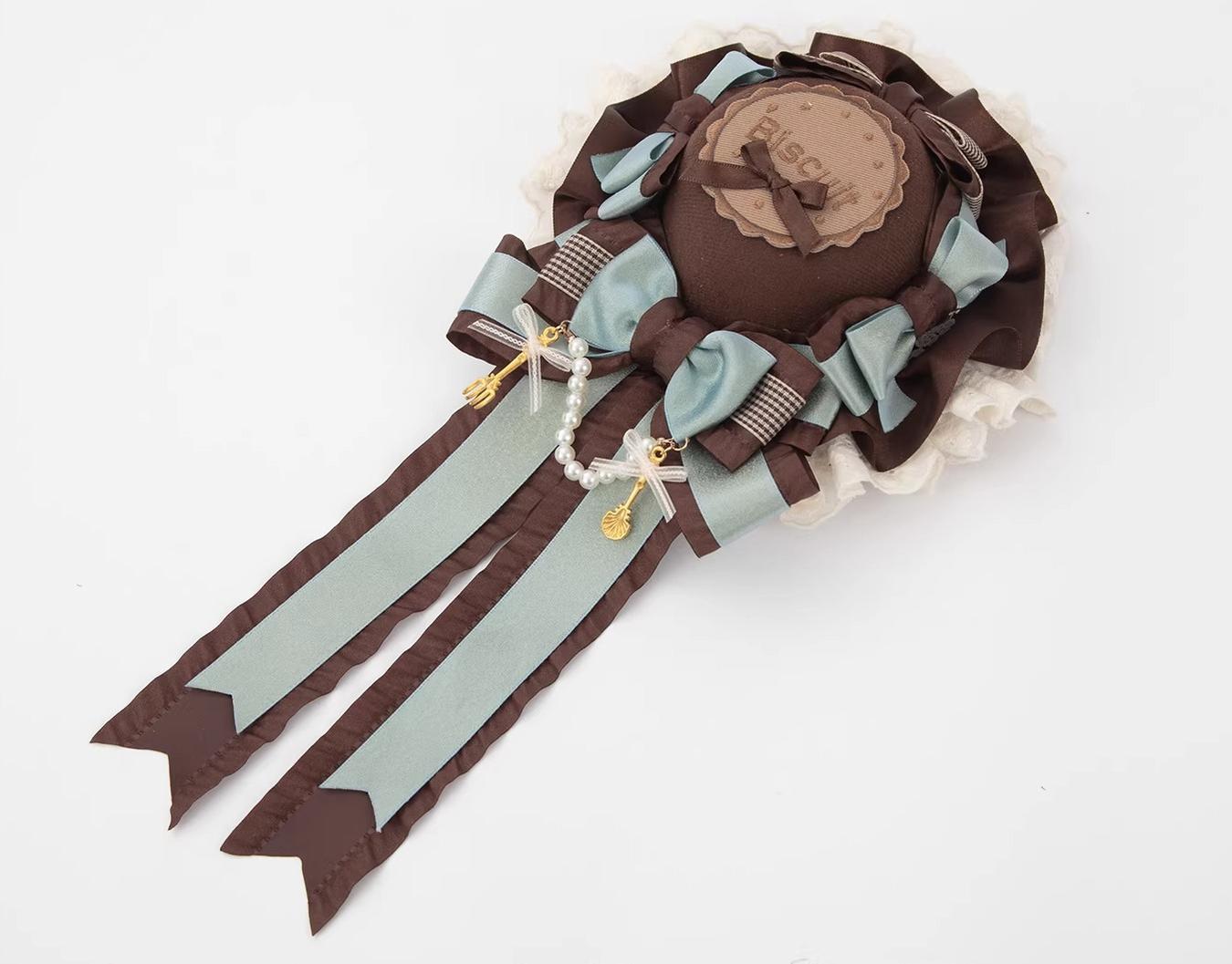 Mint Chocolate Puff - Lolita Cake Inspired Mini Top Hat, Large Bow KC Cookie - Mini Top Hat