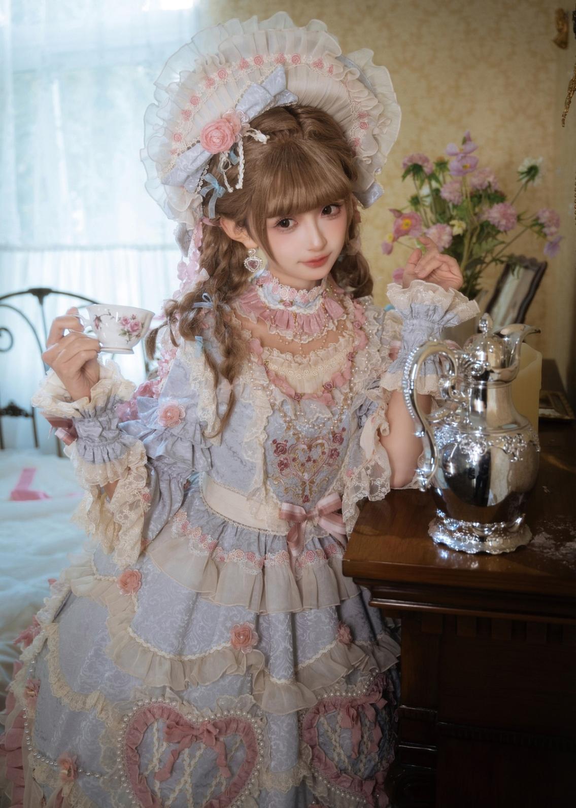 Bramble Rose - Antique Cake - Vintage Lolita OP Princess Dress Gorgeous Lolita Outfit 41536:701614