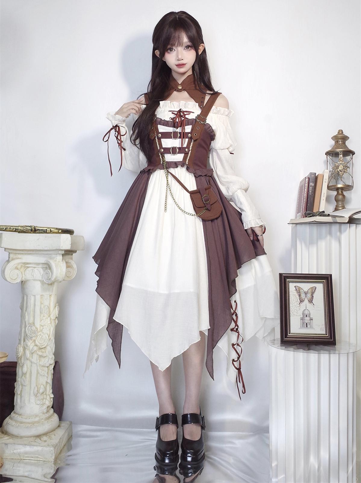 Letters from Unknown Star - Pirate Guide - Vintage Lolita Suit Vest JSK Dress