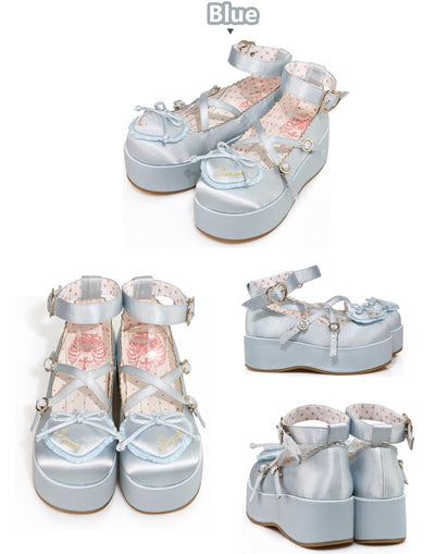 MODO~Deep Sleep Dream~Kawaii Lolita Shoes Muffin Platform Round Toe   